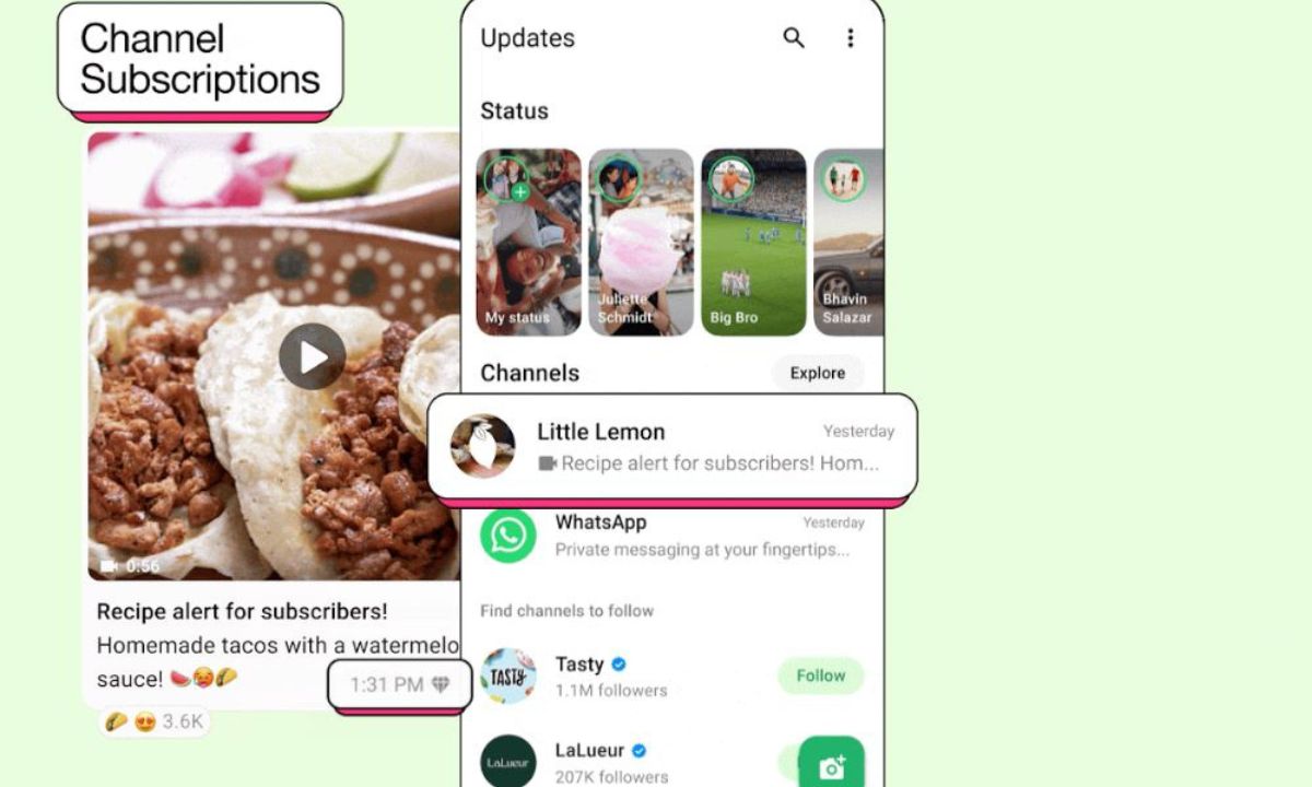 Suscripciones de pago a canales en whatsapp