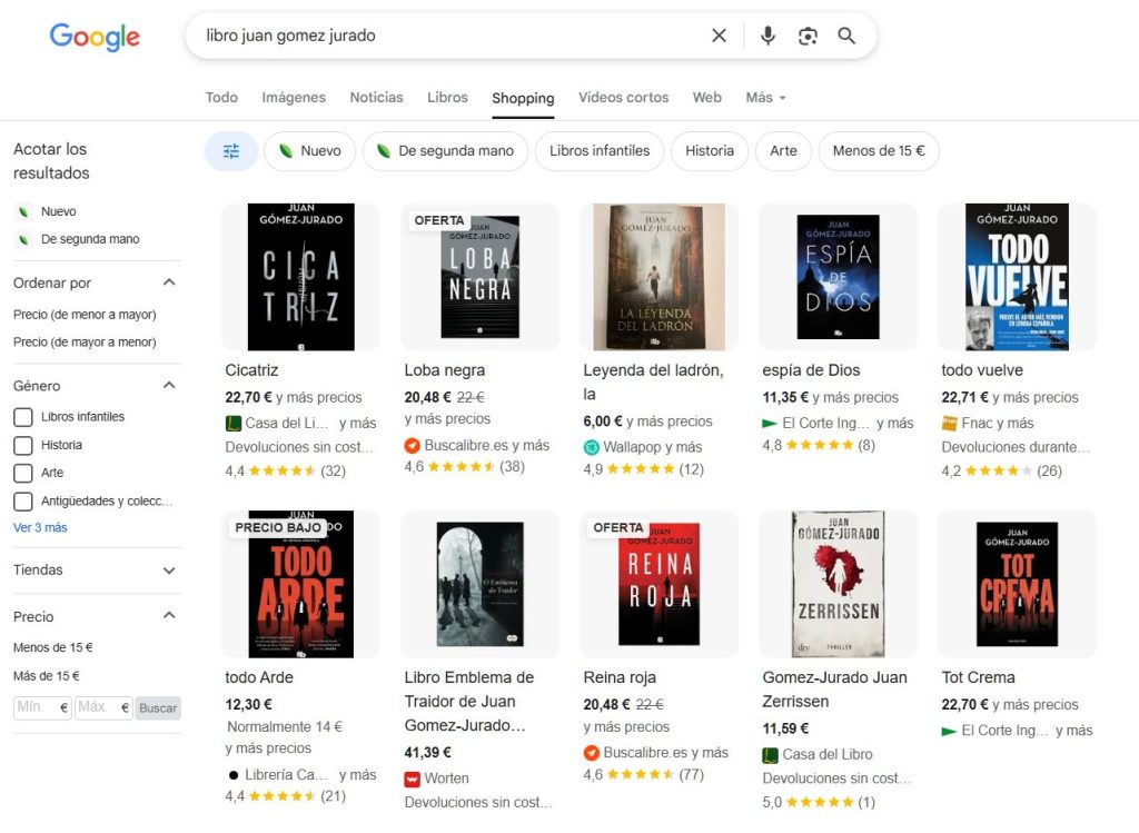resultados de google shopping para la búsqueda 